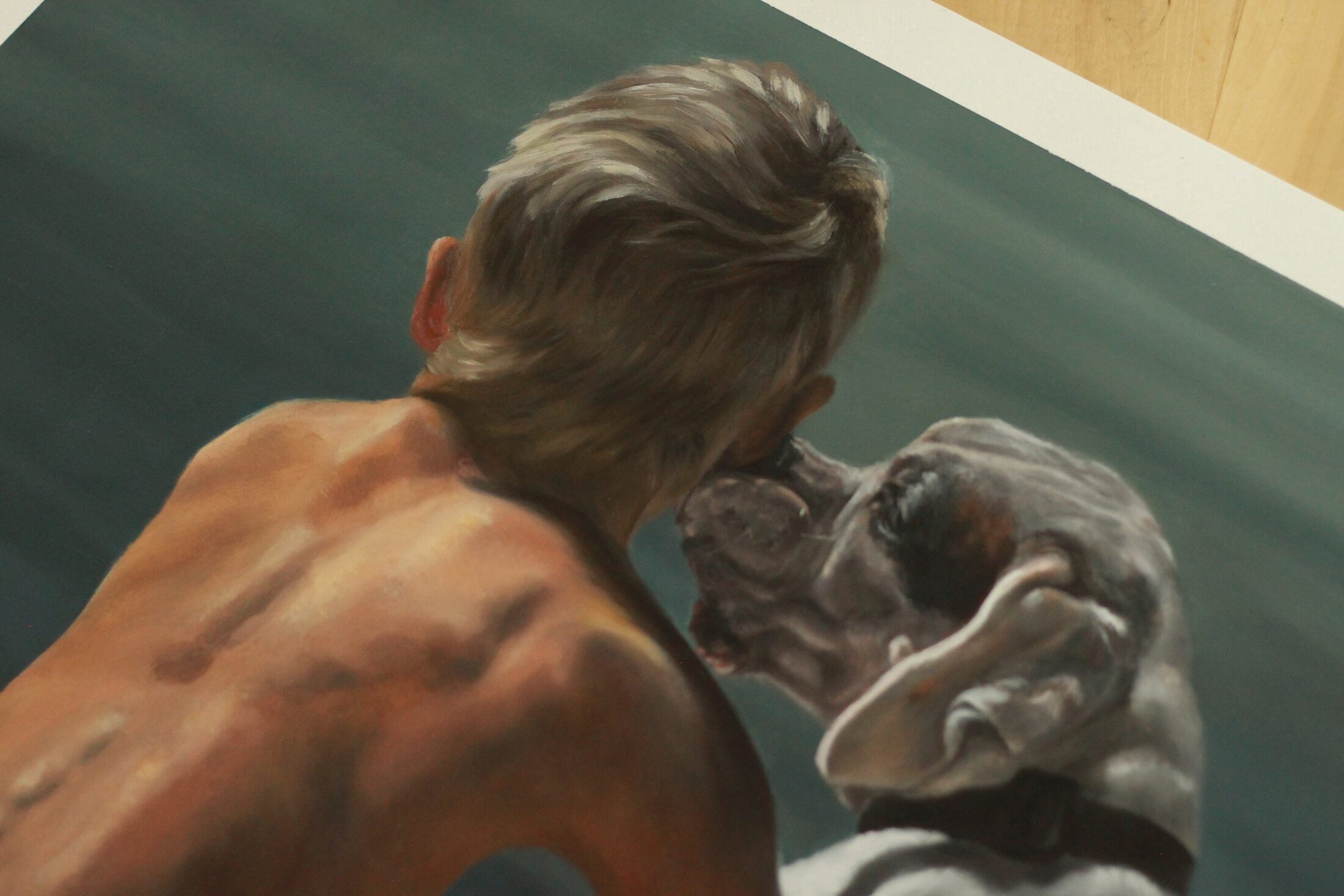 Lach and Scout — additional view, oil painting by Leeann Sheely