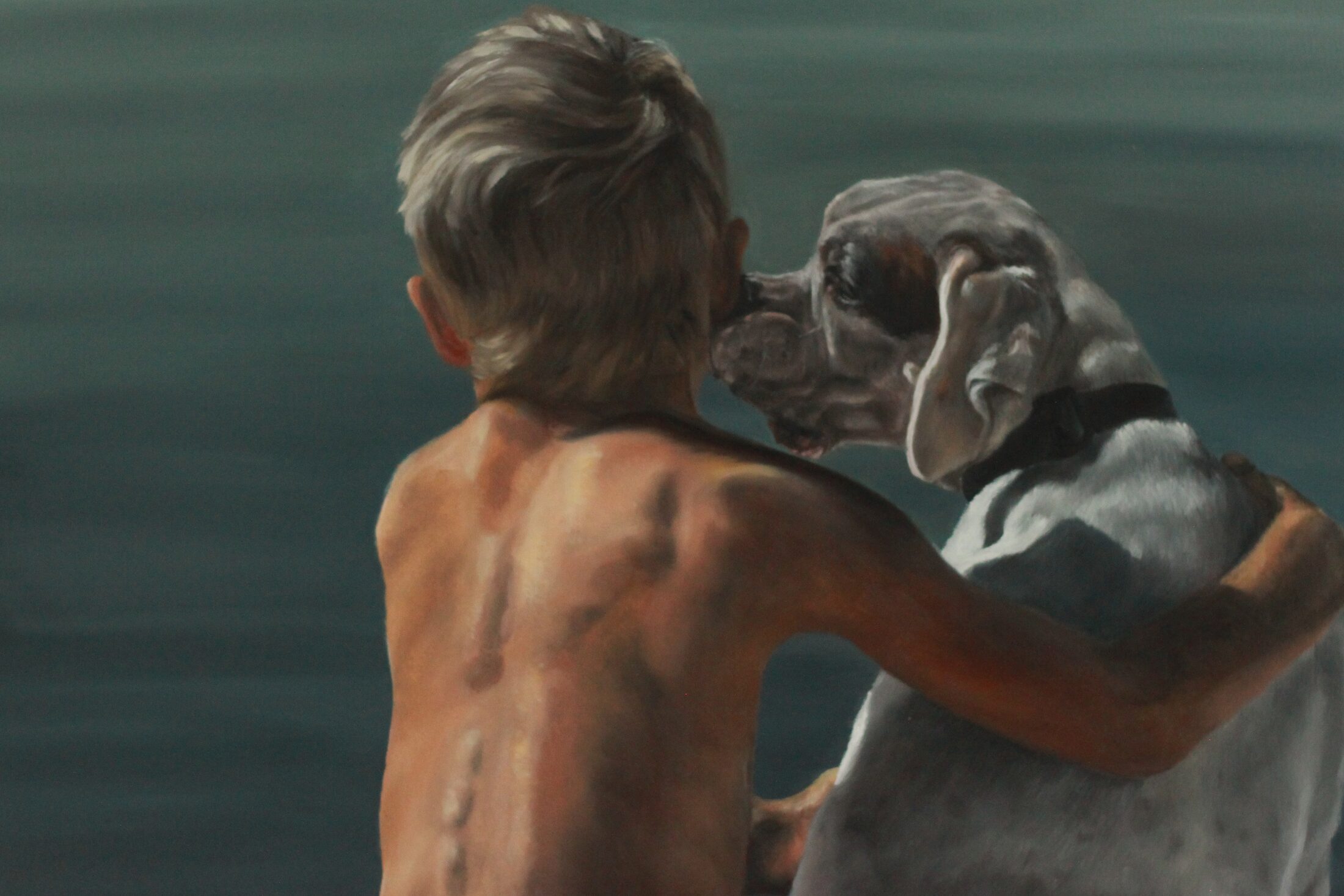 LACH AND SCOUT — oil painting by Leeann Sheely
