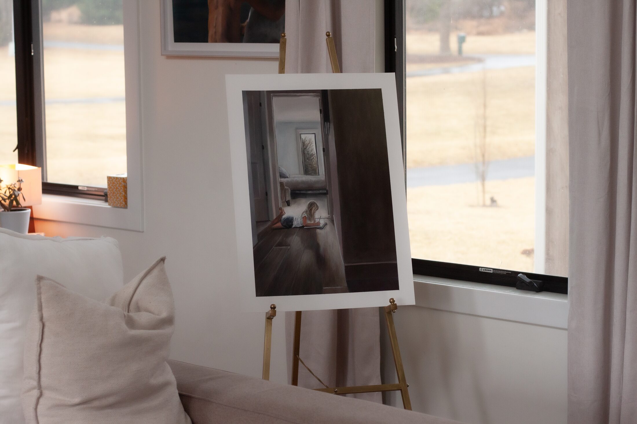 Wes Drawing — additional view, oil painting by Leeann Sheely