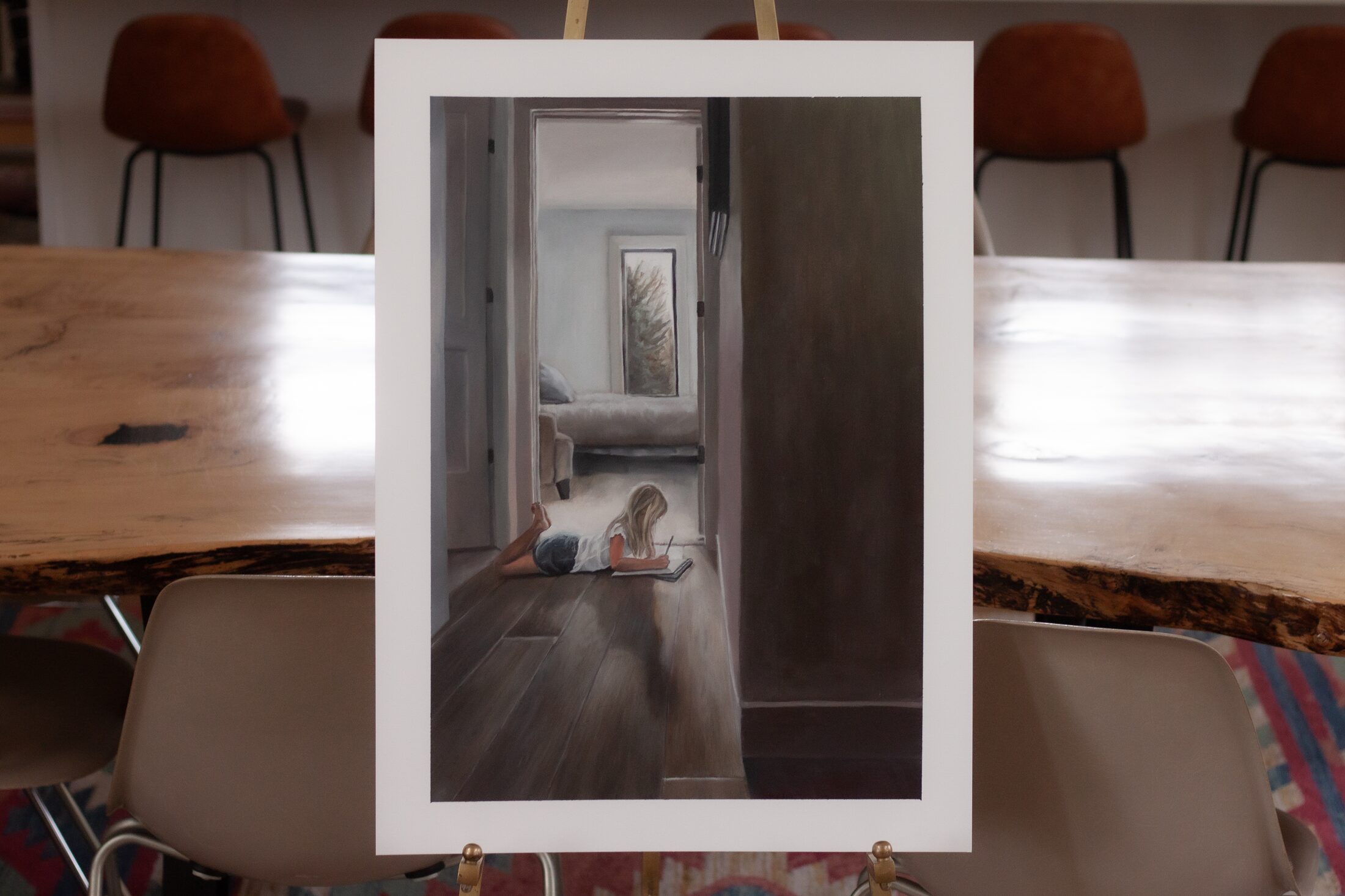 Wes Drawing — additional view, oil painting by Leeann Sheely