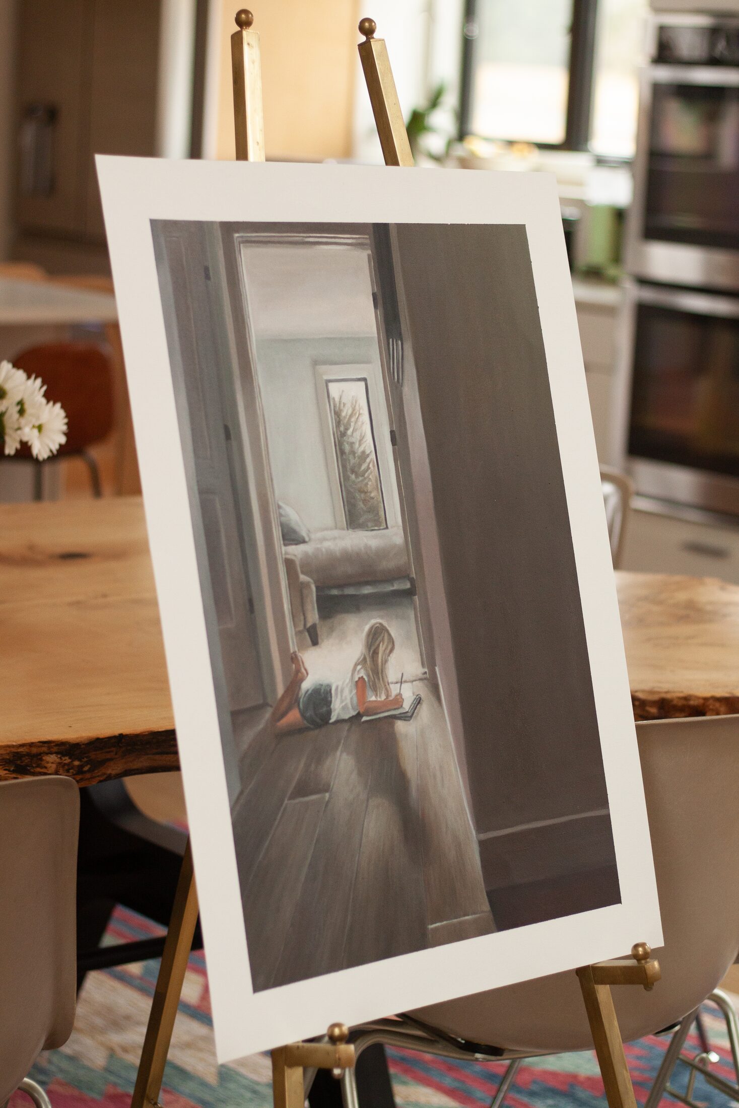 Wes Drawing — additional view, oil painting by Leeann Sheely