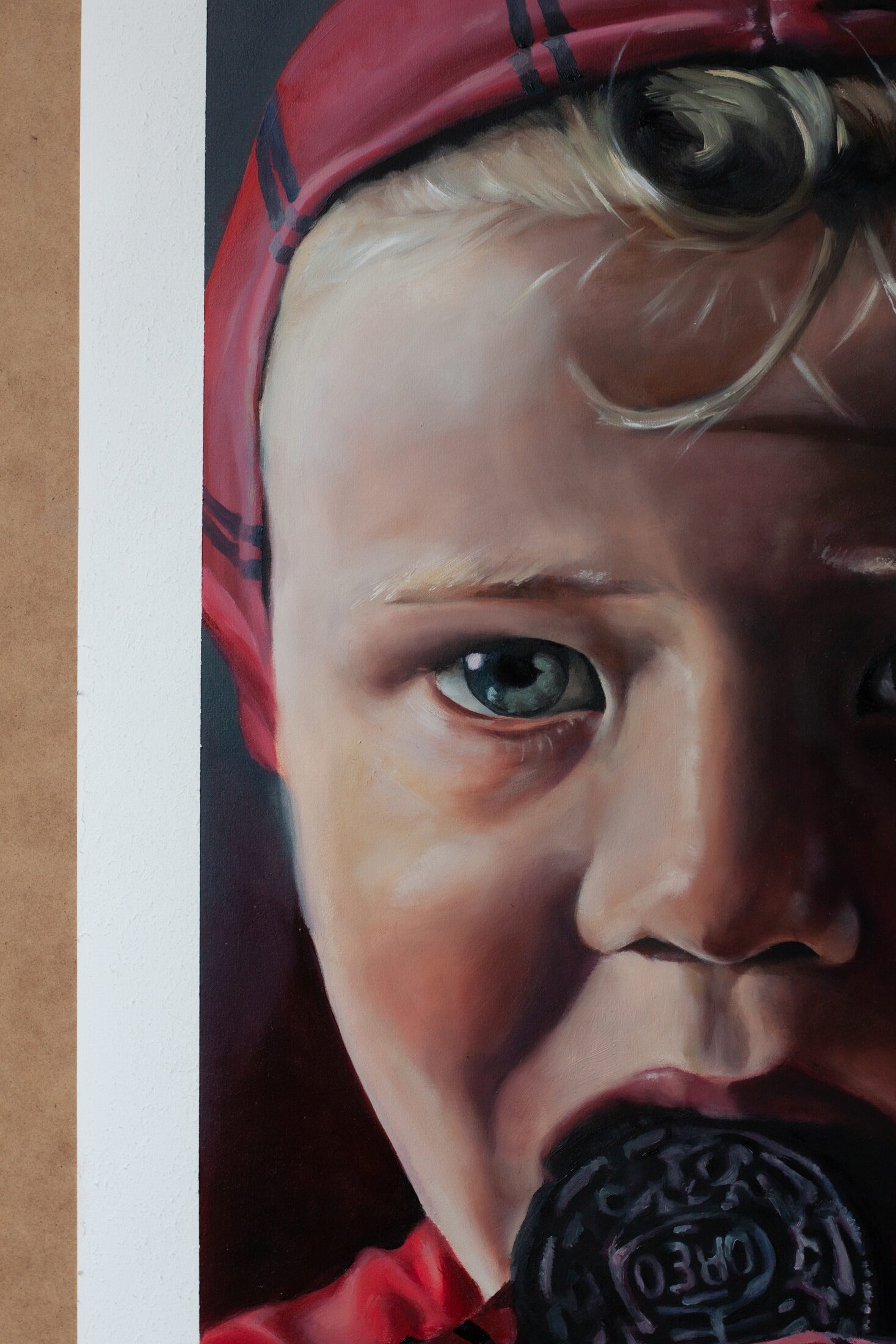 Lach at 5 — additional view, oil painting by Leeann Sheely