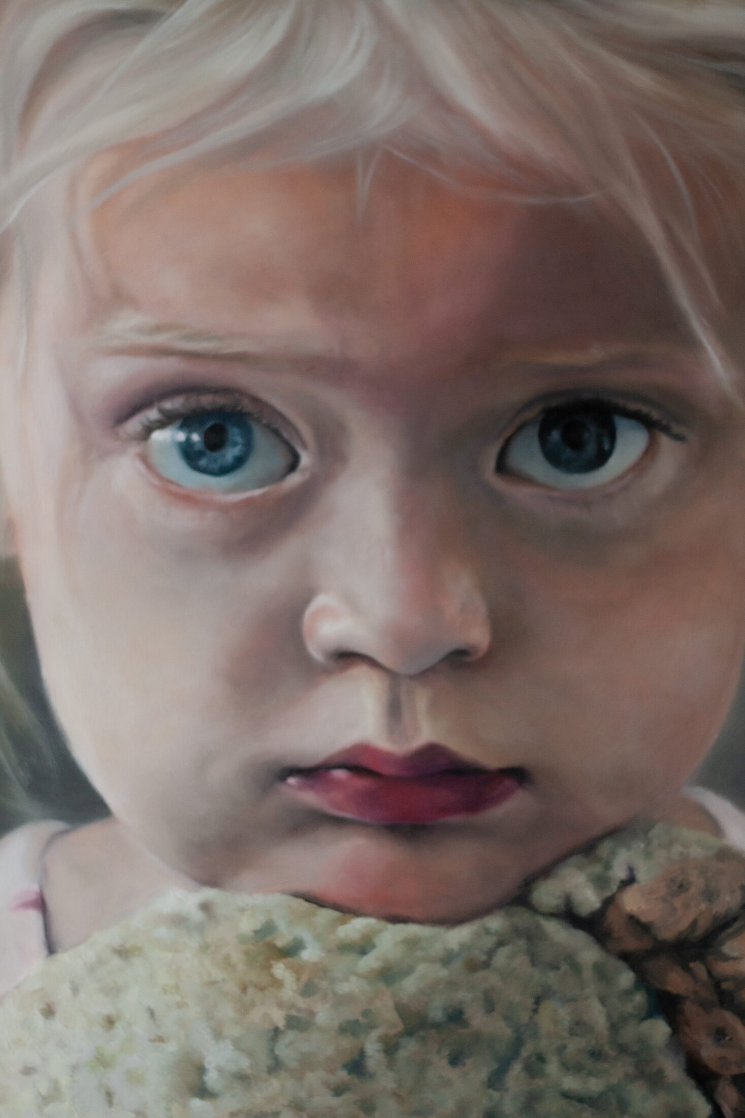 Wes at 3 — additional view, oil painting by Leeann Sheely