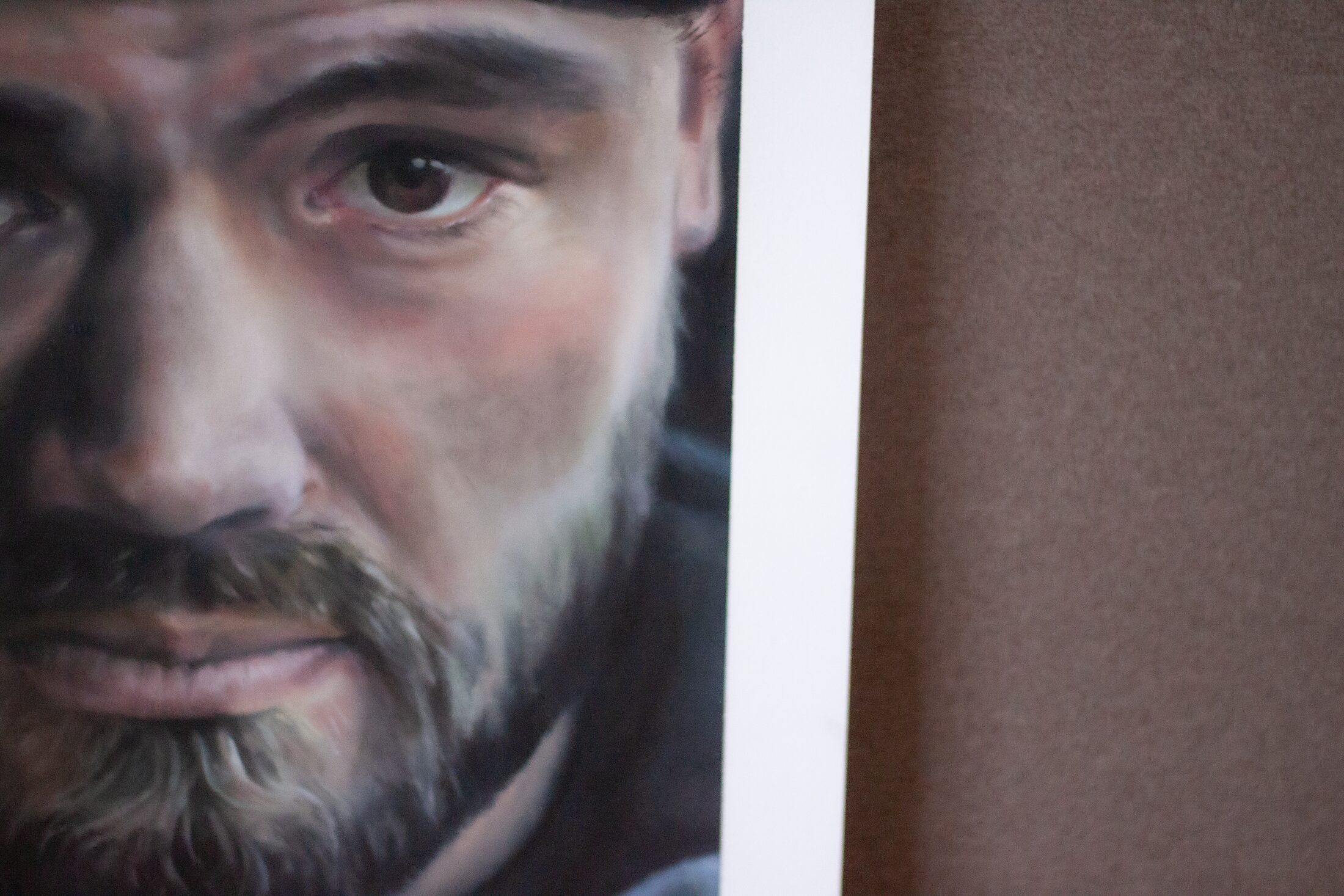 Logan at 32 — additional view, oil painting by Leeann Sheely
