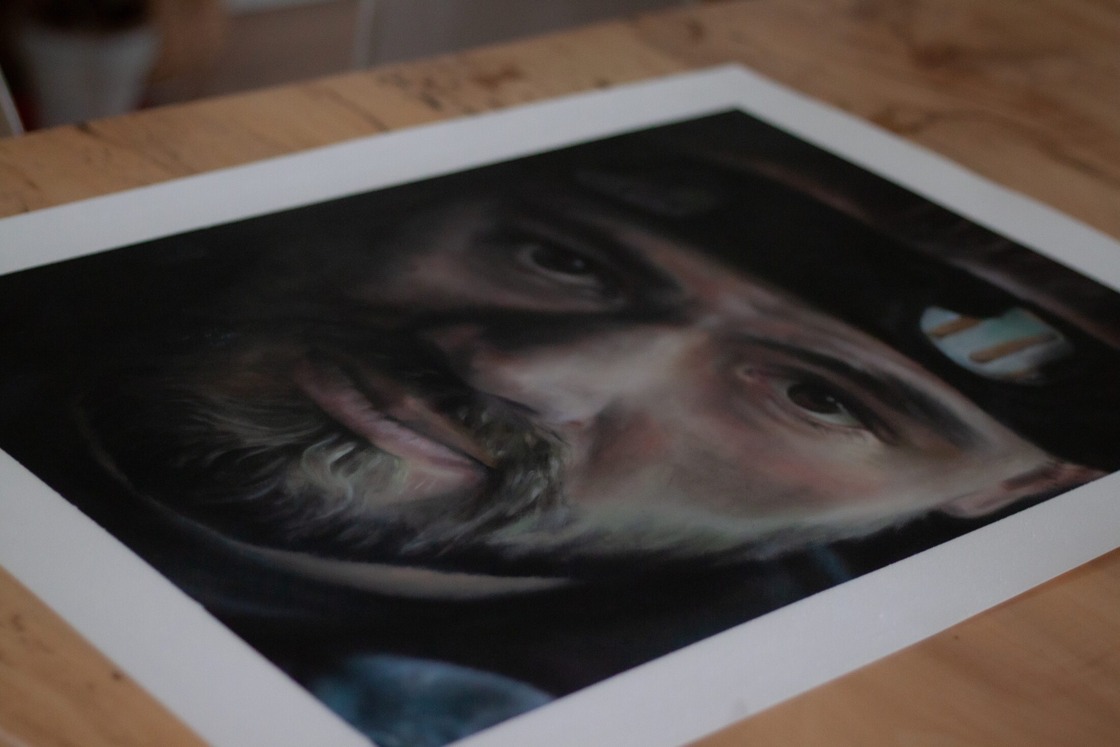 Logan at 32 — additional view, oil painting by Leeann Sheely