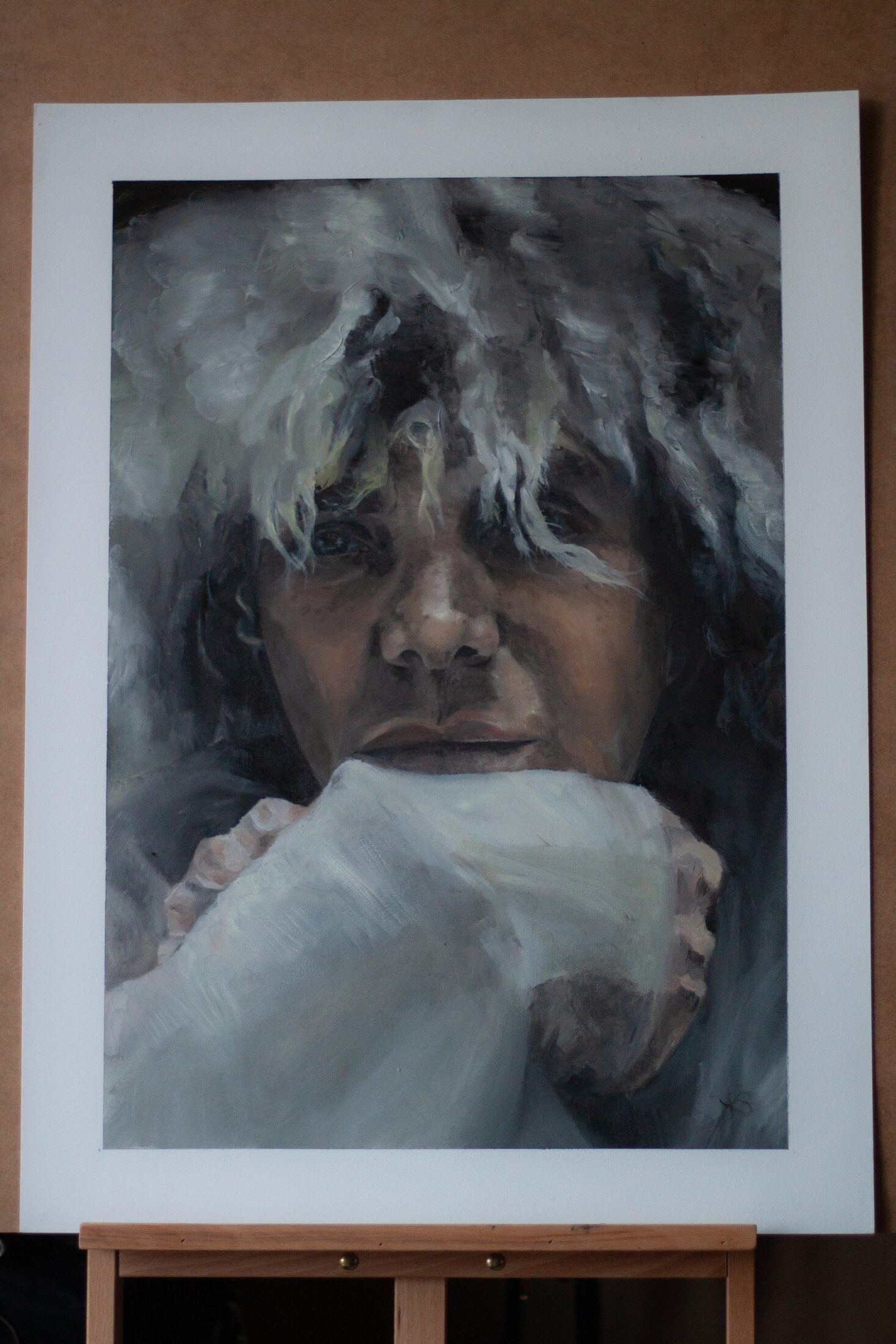 Dino — additional view, oil painting by Leeann Sheely