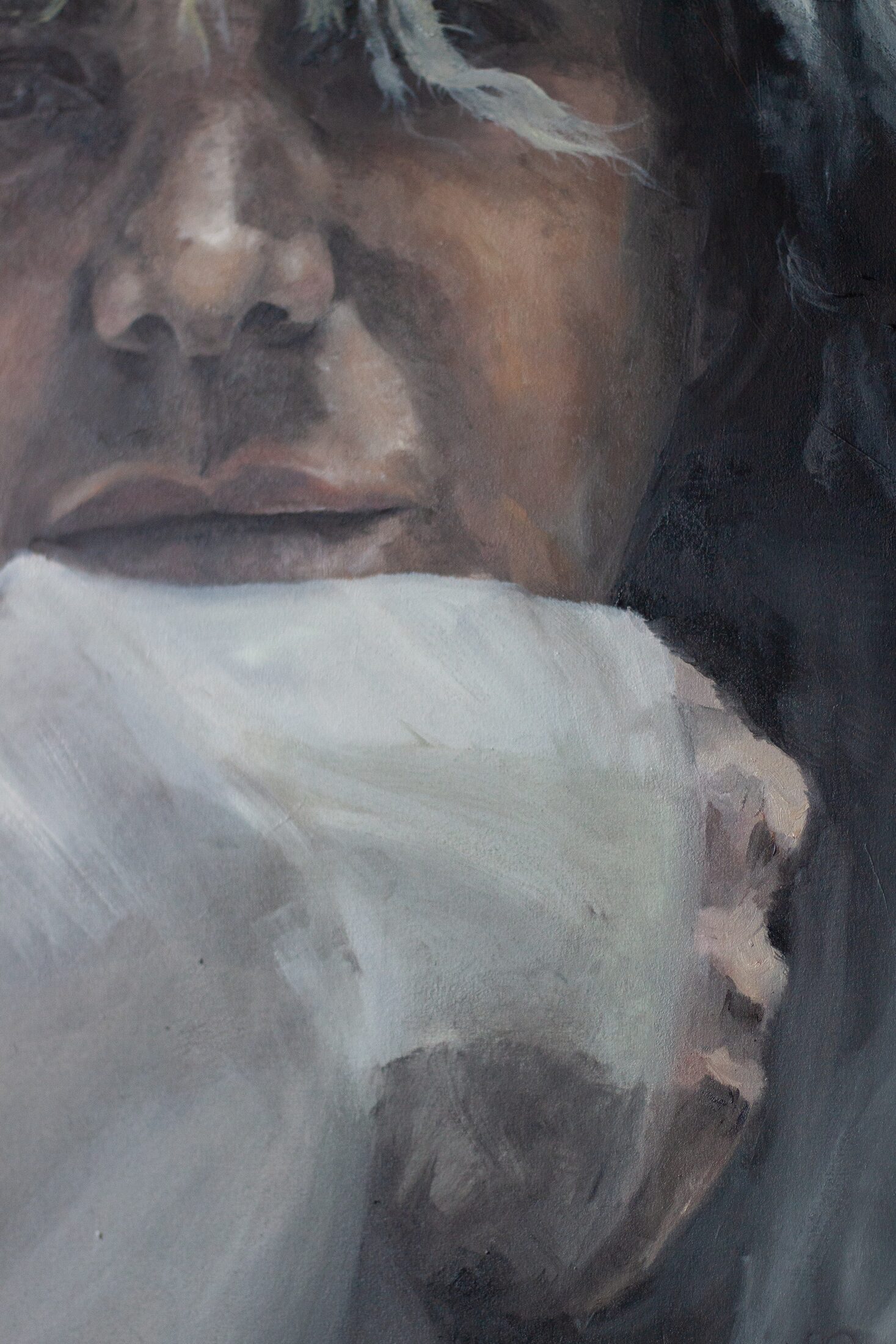 Dino — additional view, oil painting by Leeann Sheely